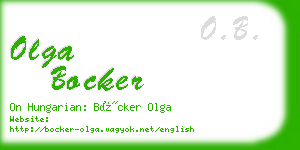 olga bocker business card